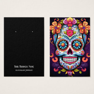 Sugar Skull Earring Display Card