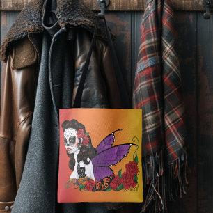 Sugar Skull Fairy Sunset Tote Bag
