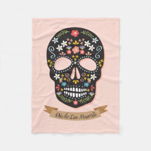 Sugar Skull Fleece Blanket