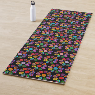 Sugar Skull Flower Yoga Mat