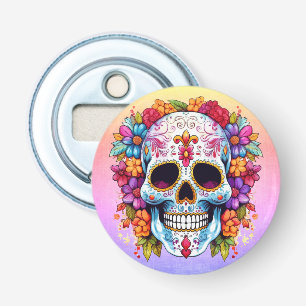 Sugar Skull & Flowers Bottle Opener