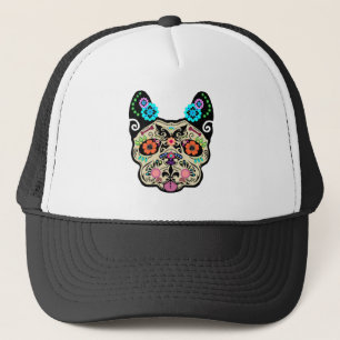 Sugar Skull Frenchie Trucker Hat