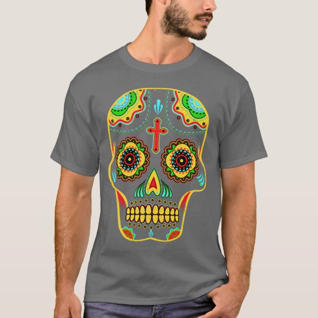 Sugar skull full colour T-Shirt (Front)