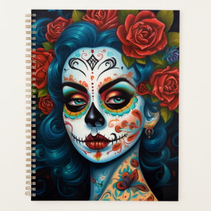 Sugar Skull Girl Day Of The Dead Planner
