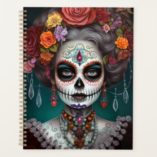 Sugar Skull Girl Day Of The Dead Planner