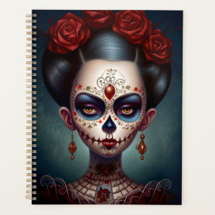 Sugar Skull Girl Day Of The Dead Planner