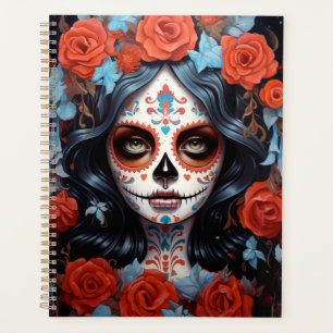 Sugar Skull Girl Day Of The Dead Planner