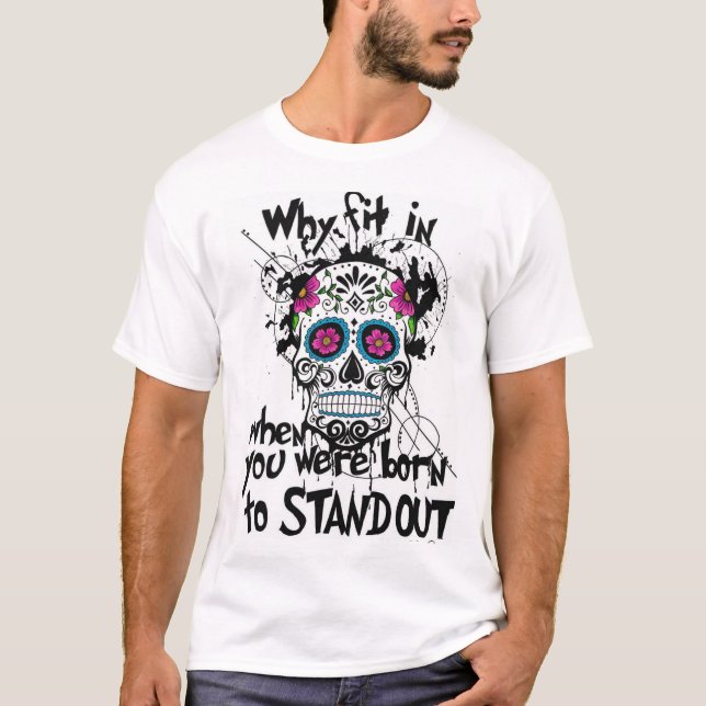 Sugar Skull & Graphics Shirt. Mens. T-Shirt (Front)