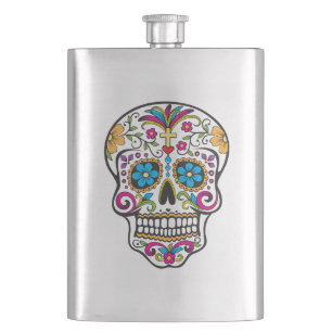 Sugar Skull Hip Flask