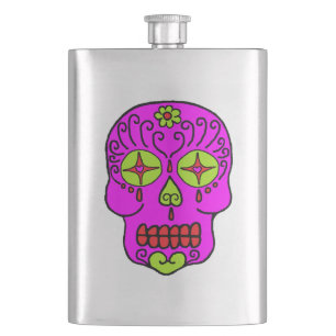 Sugar Skull Hip Flask