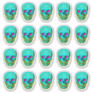 Sugar Skull in Aqua