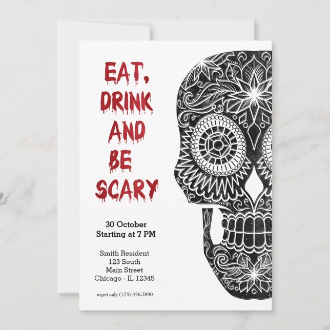 Sugar Skull Invitation (Front)