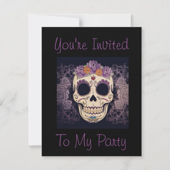 Sugar skull invitations (Front)
