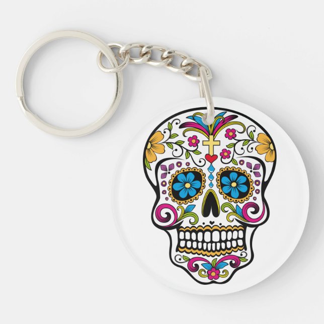 Sugar Skull Keychain (Front)