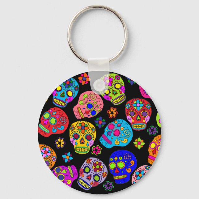 Sugar Skull Keychain (Front)