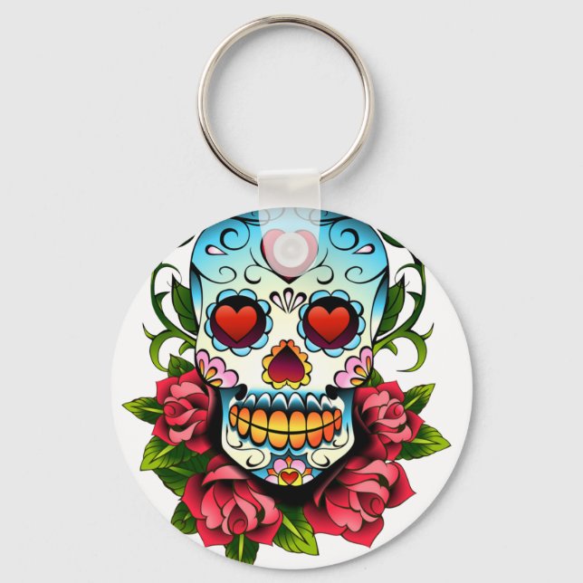 Sugar Skull Keychain (Front)