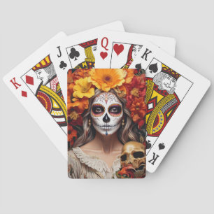 Sugar Skull Lady Classic Playing Cards