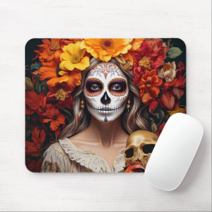 Sugar Skull Lady Mousepad