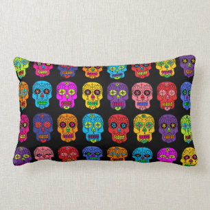 Sugar Skull Lumbar Pillow