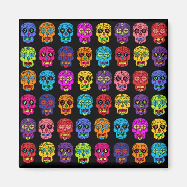 Sugar Skull Magnet (Front)
