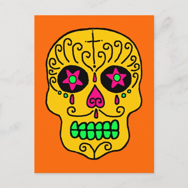 Sugar Skull Man Postcard (Front)