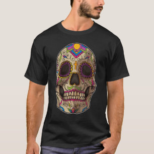 Sugar Skull Mask Calavera Dia De Los Muertos Cos T-Shirt
