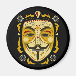 Sugar Skull Mask Magnet