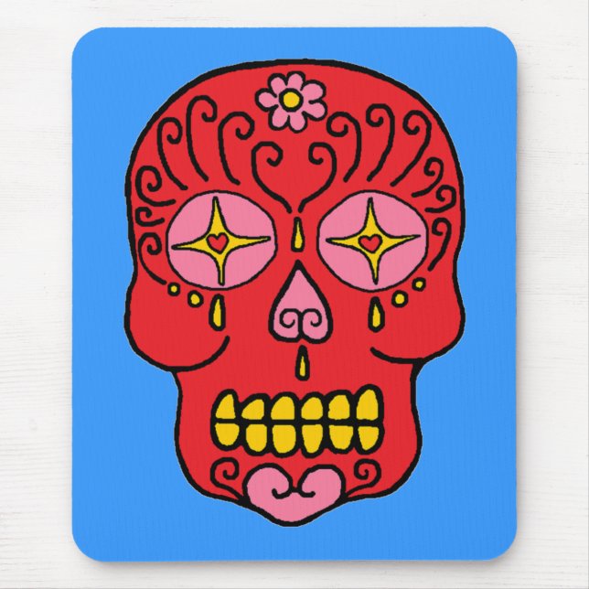 Sugar Skull Mouse Pad (Front)