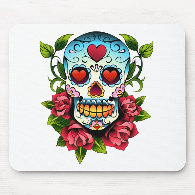 Sugar Skull Mouse Pad (Front)