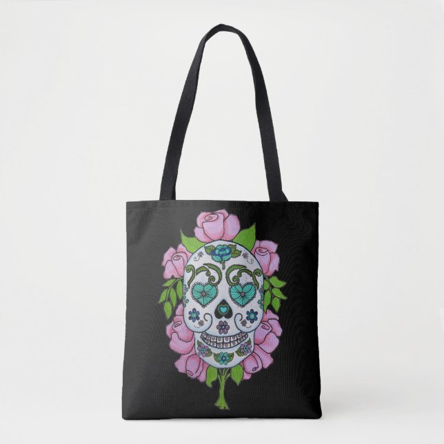 Sugar Skull One Tote Bag (Front)