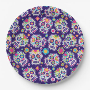 Sugar Skull  Paper Plate