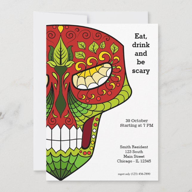 Sugar Skull party Invitation (Front)