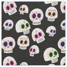 Sugar Skull Pattern Fabric