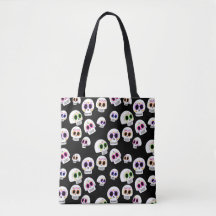 Sugar Skull Pattern Tote Bag