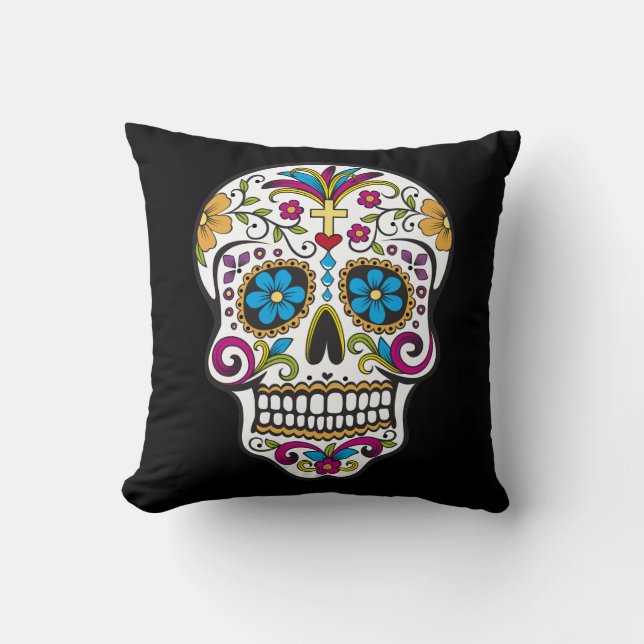 Sugar skull Pillow (Front)