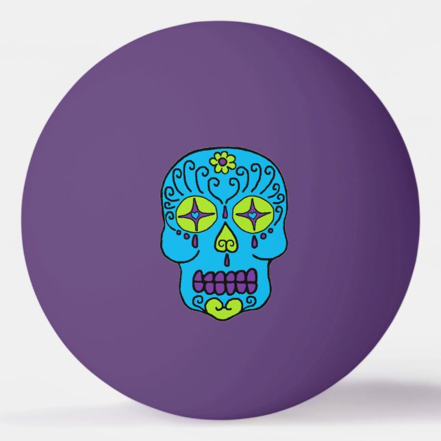 Sugar Skull Ping Pong Ball (Front)