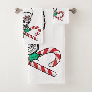 Sugar  Skull Santa Bath Towel Set