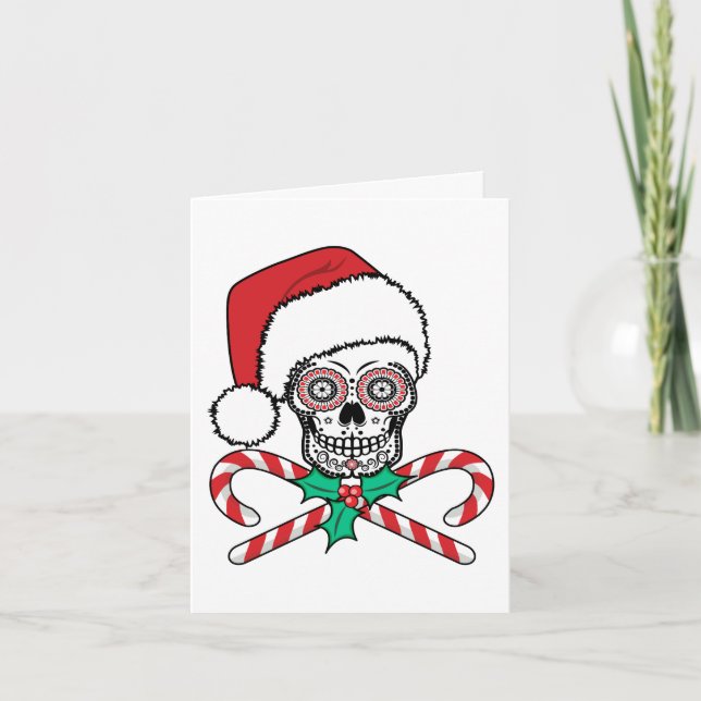 Sugar Skull Santa Card (Front)