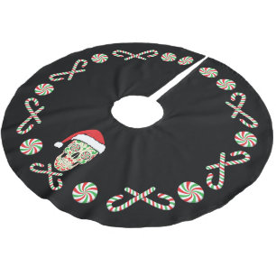 sugar skull santa customizable brushed polyester tree skirt