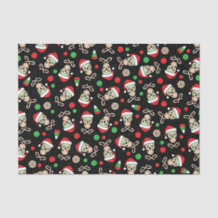 sugar skull santa customizable tissue paper