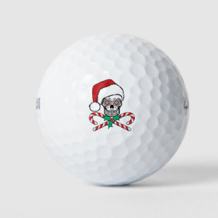 Sugar Skull Santa Golf Balls