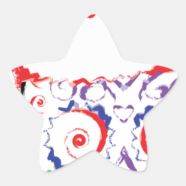 Sugar Skull Santa Star Sticker (Front)