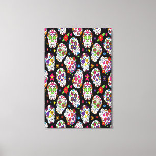 Sugar skull Scary and bloodcurdling intimidating Canvas Print