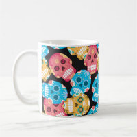 Sugar skull seamless background