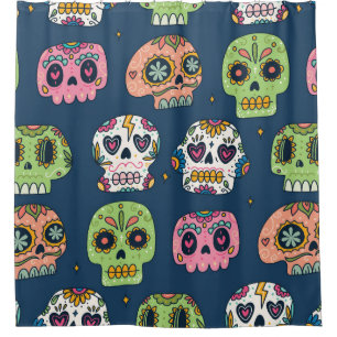 sugar skull seamless pattern vintage illustration