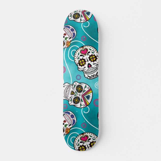 Sugar skull skateboard (Front)