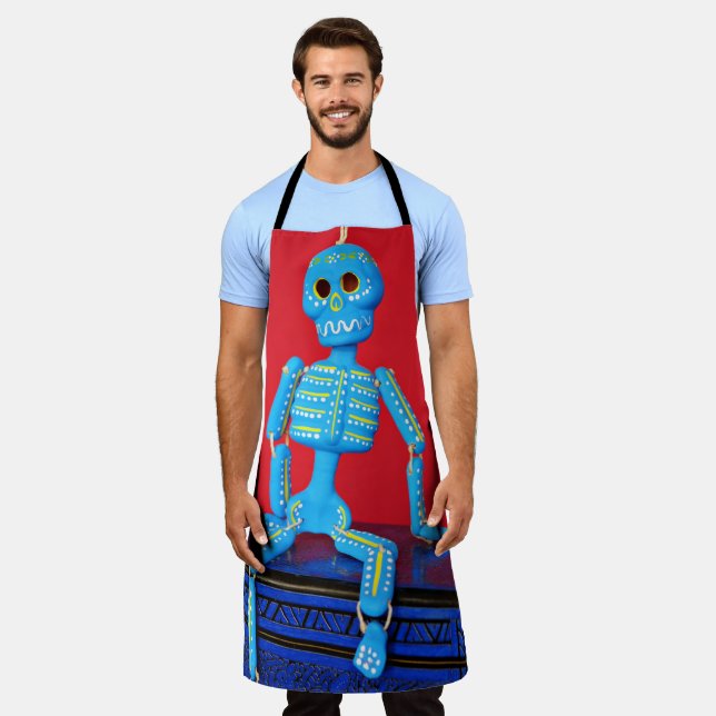 Sugar Skull Skeleton Apron (Worn)