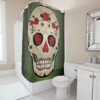 Sugar Skull Skull Face With Lady Bug Eyes