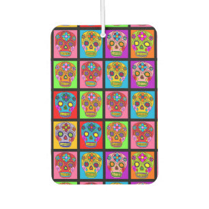Sugar Skull Squares Air Freshener