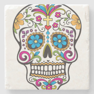 Sugar Skull Stone Coaster